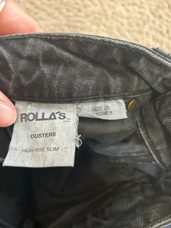 ROLLAS Dusters High-Rise Black Women’s Jeans - Picture 3 of 7